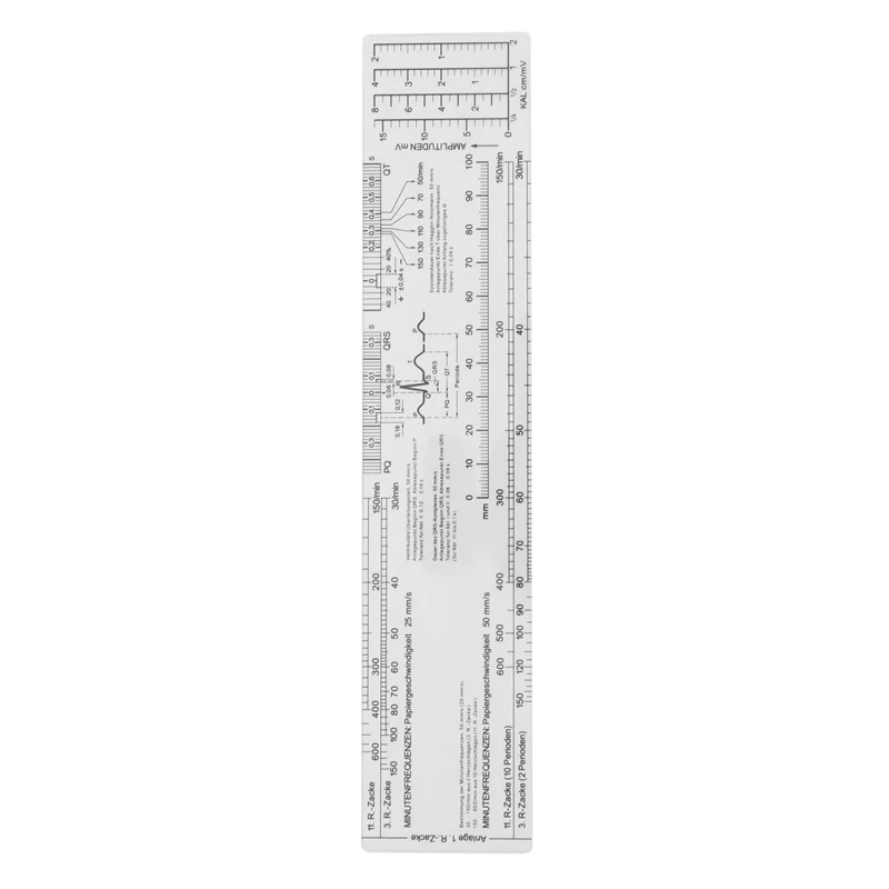 Essential EKG Ruler Pocketcard In English