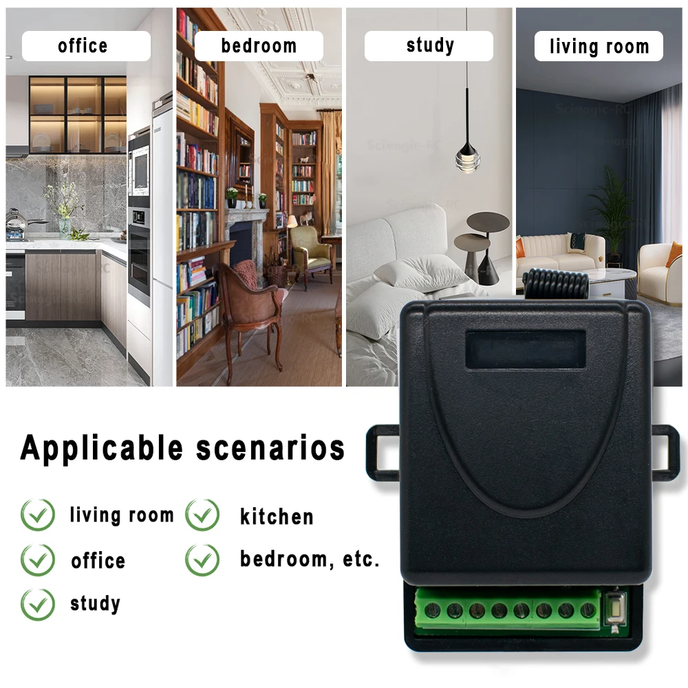 Receptor remoto para puerta de garaje LIFE para FIDO2 FIDO4 VIP2 VIP4 VIP2R VIP4R STAR2 STAR4 BRAVO2 BRAVO4 interruptor de módulo de 433,92 MHz