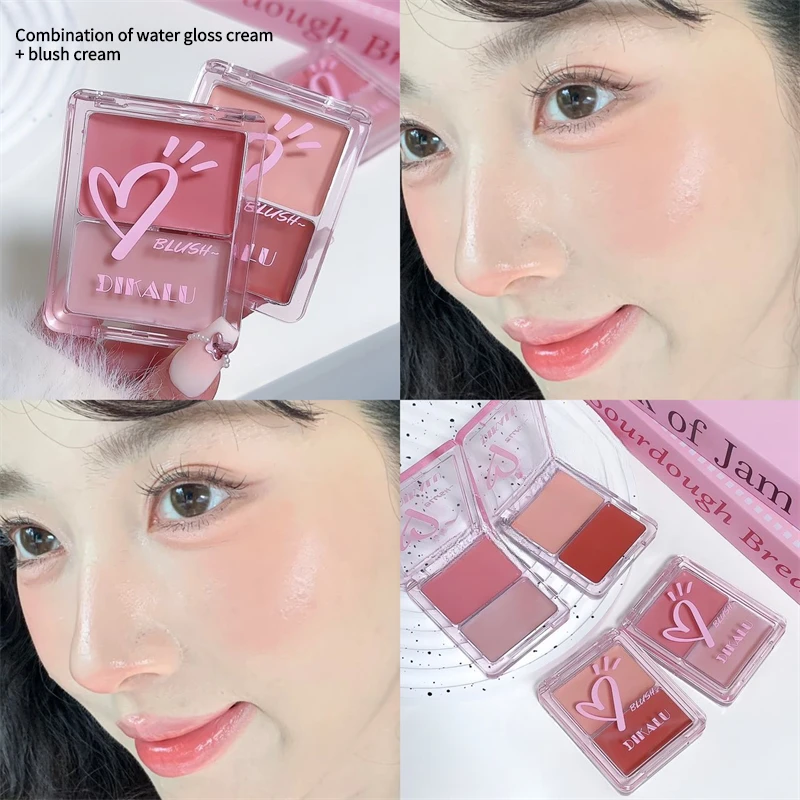 DIKALU Vitality Watery Blush Palette Highlighting Face Naturally Brightens, Clears, and Moisturizes Eyes and Cheeks for Dual Pur
