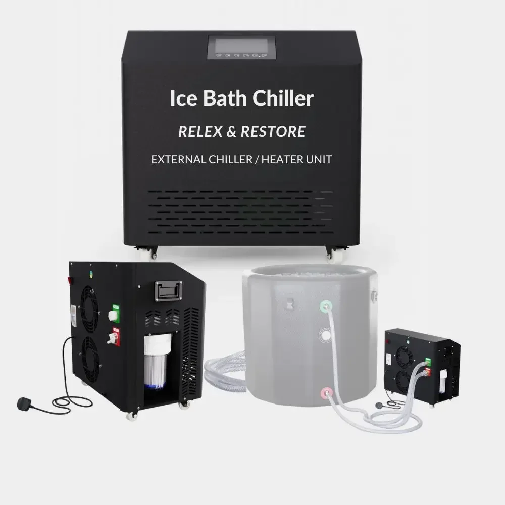 

ice bath inflatable cold water plunge cooler machine chiller with filter pump unit 1hp 1/2 hp for bathtub