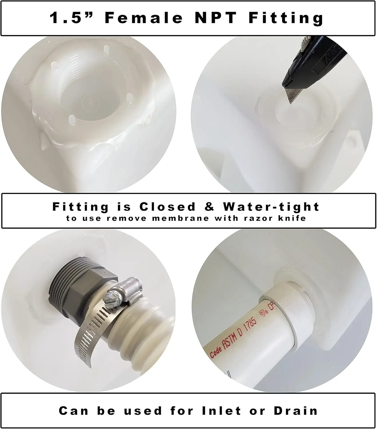 Zbiornik na świeżą wodę o dużej pojemności do kamperów - 65 galonów dla kamperów klasy A