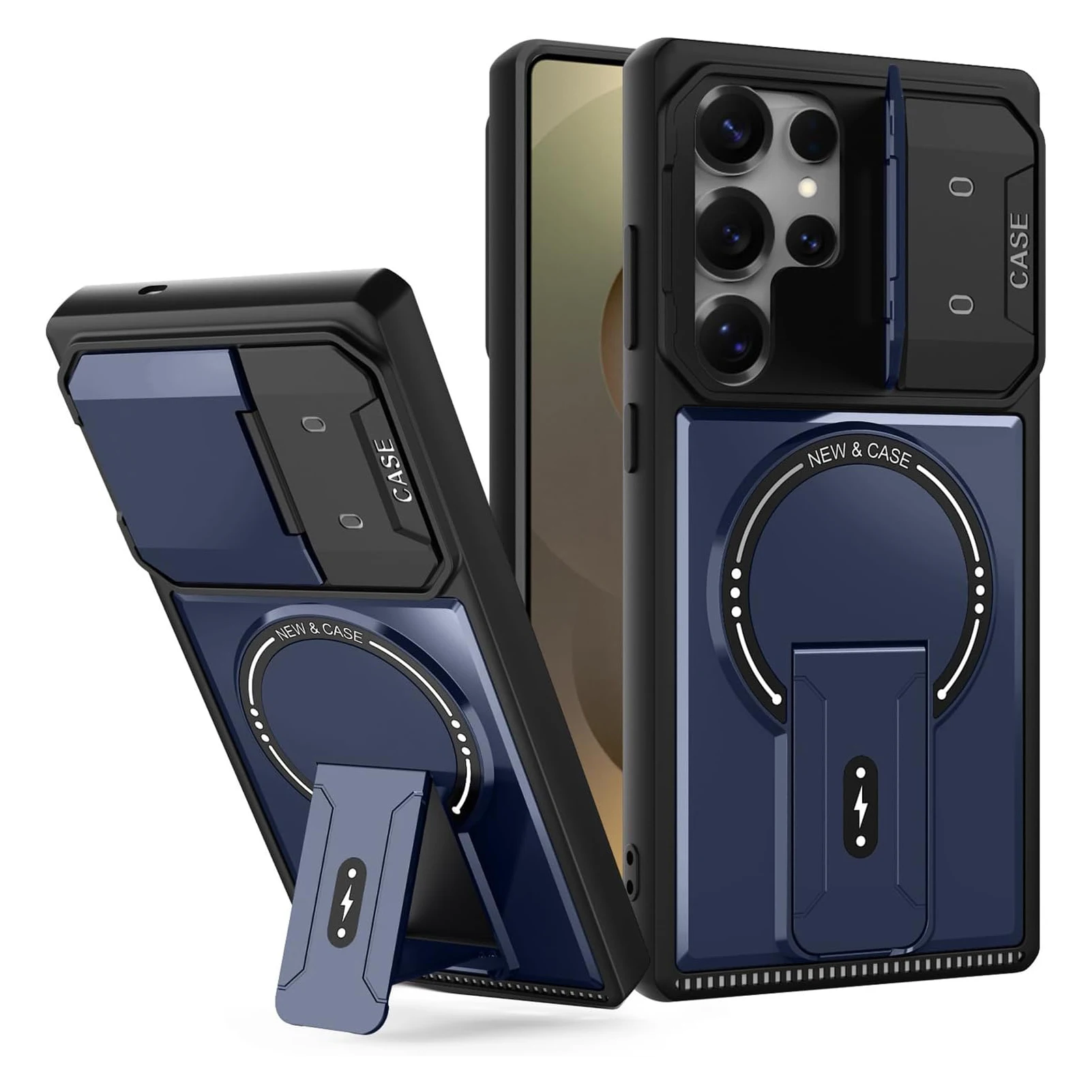 

For Samsung Galaxy S26 Ultra S26 Plus S26 Case Military Anti-Scratch Slim Magnetic Adjustable Stand for Men Women