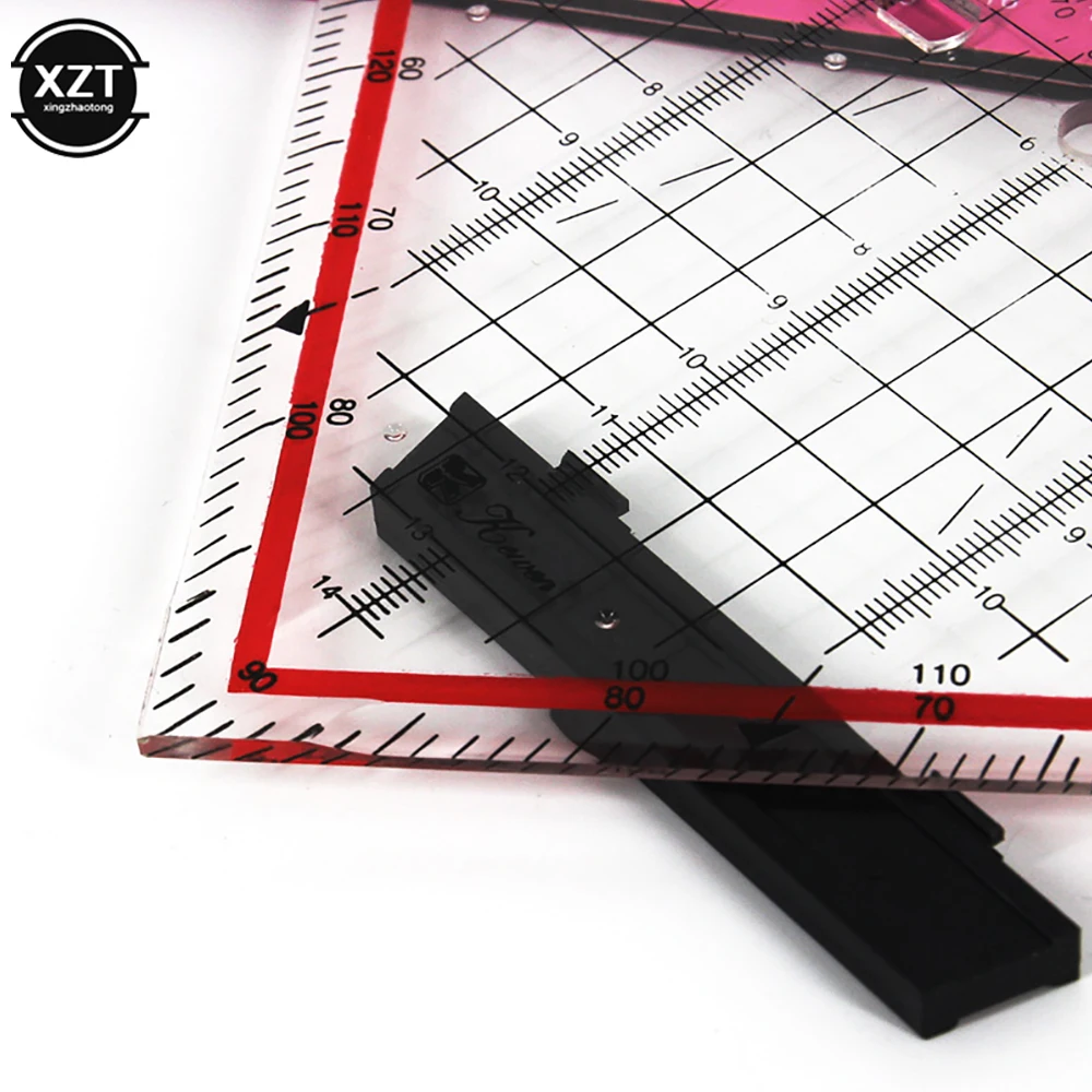 30CM Drawing Triangle Ruler Length Measuring Ruler with Handle Protractor Multi-function Drawing Design Ruler Student Stationery