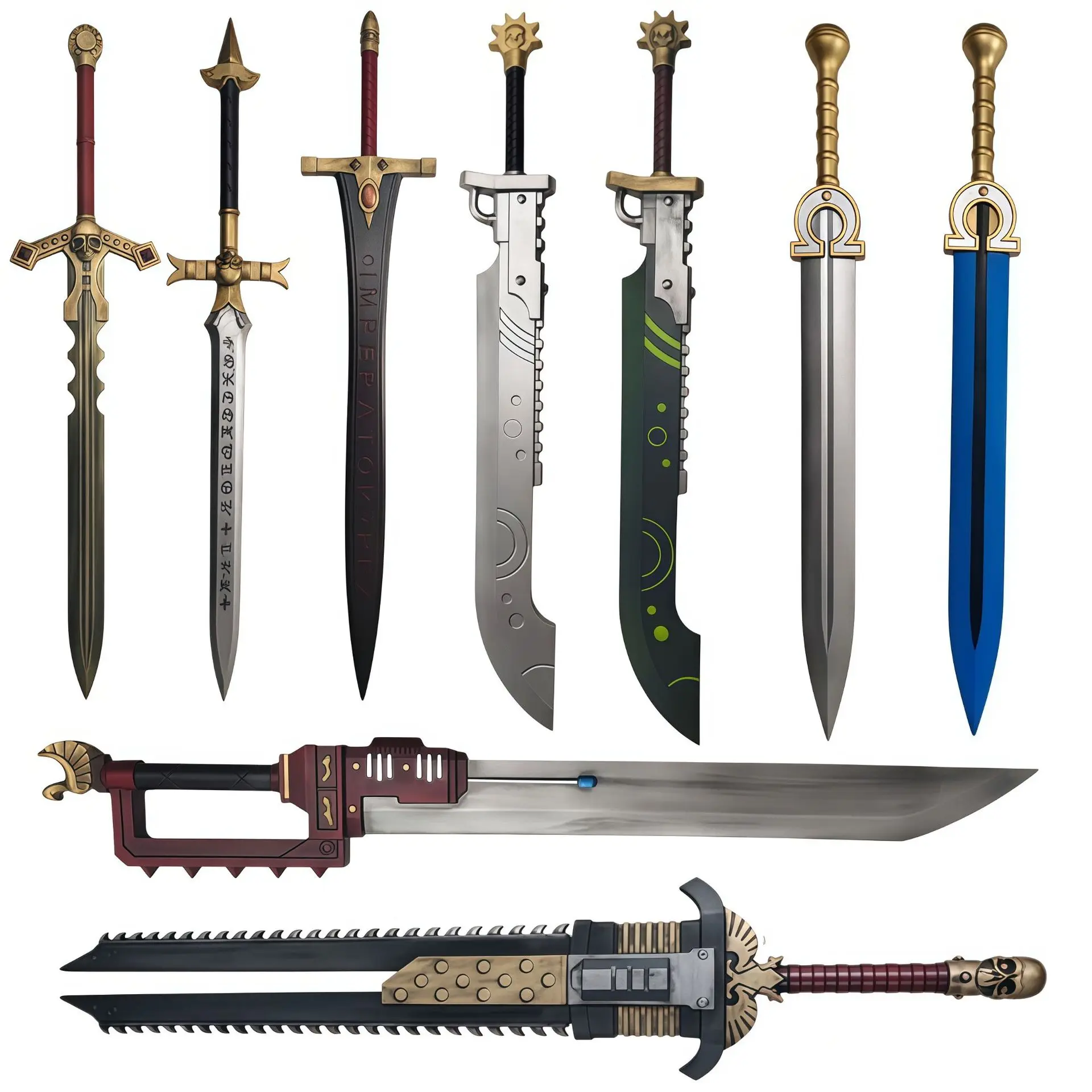 PU Soft Rubber Game Cosplay Props Model Storm ChainSaw Sword,Power Sword,Blaster Toy Gun Outdoor Role-playing Decoration Gifts view 6