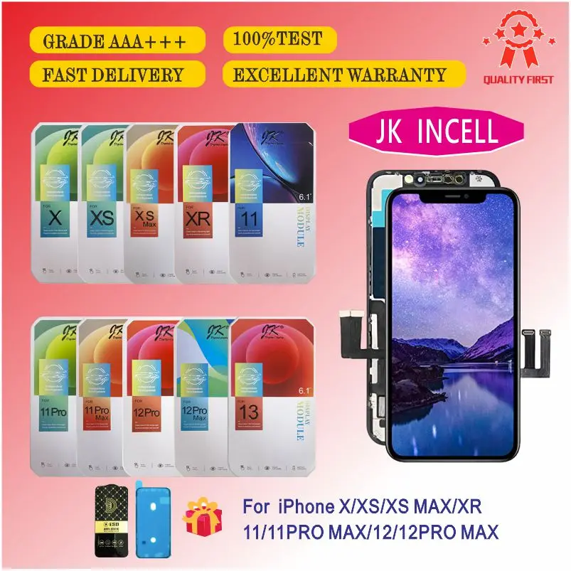 2 قطعة AAA +++ JK العلامة التجارية INCELL شاشة LCD محول الأرقام آيفون 11 XS X XR 13PRO ماكس 14PRO ماكس 15PRO ماكس العرض #1