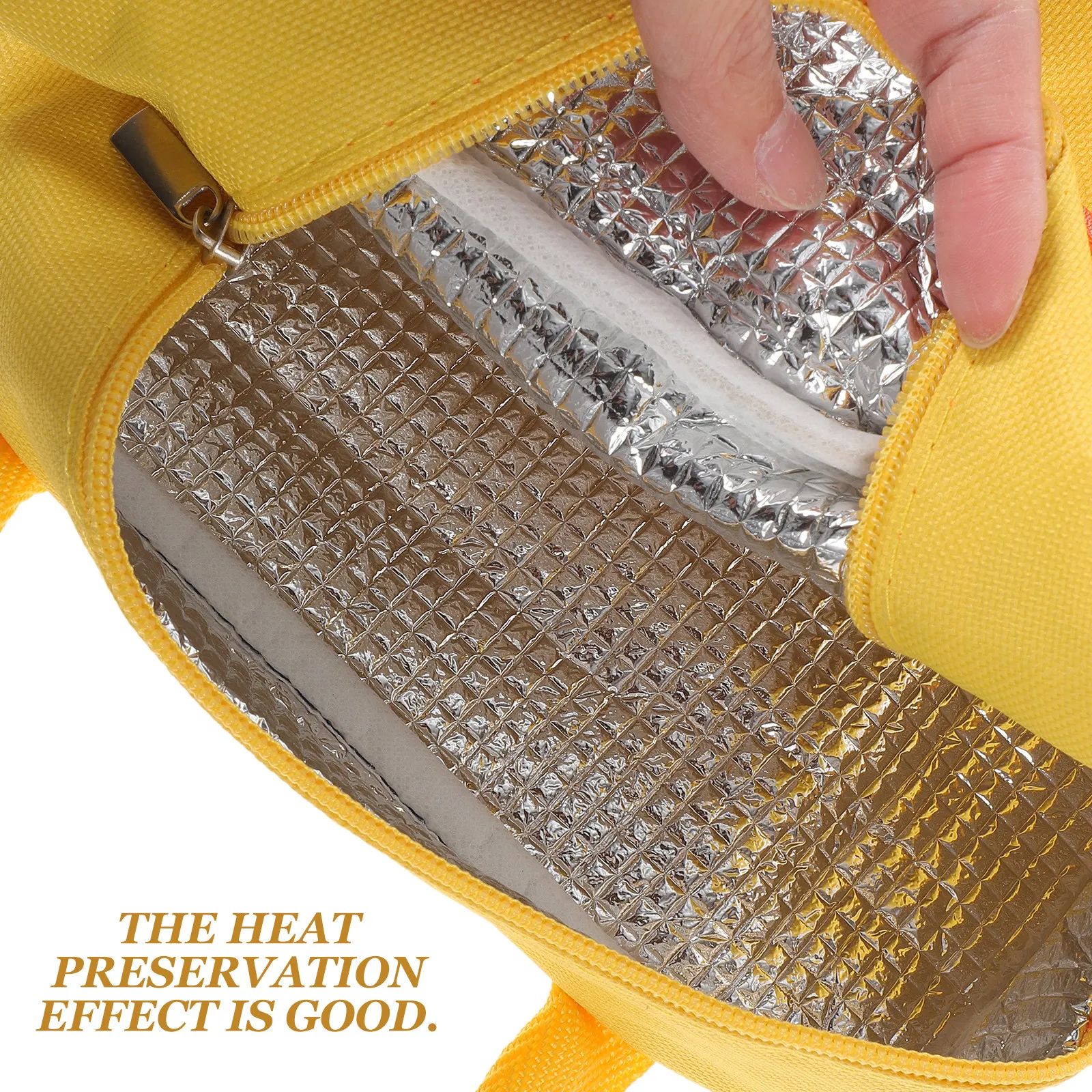 

Portable Insulated Bag Bento Box Pouch Thermal Insulated Snack Pouch Food Carrier For School Work Picnic Camping Lightweight