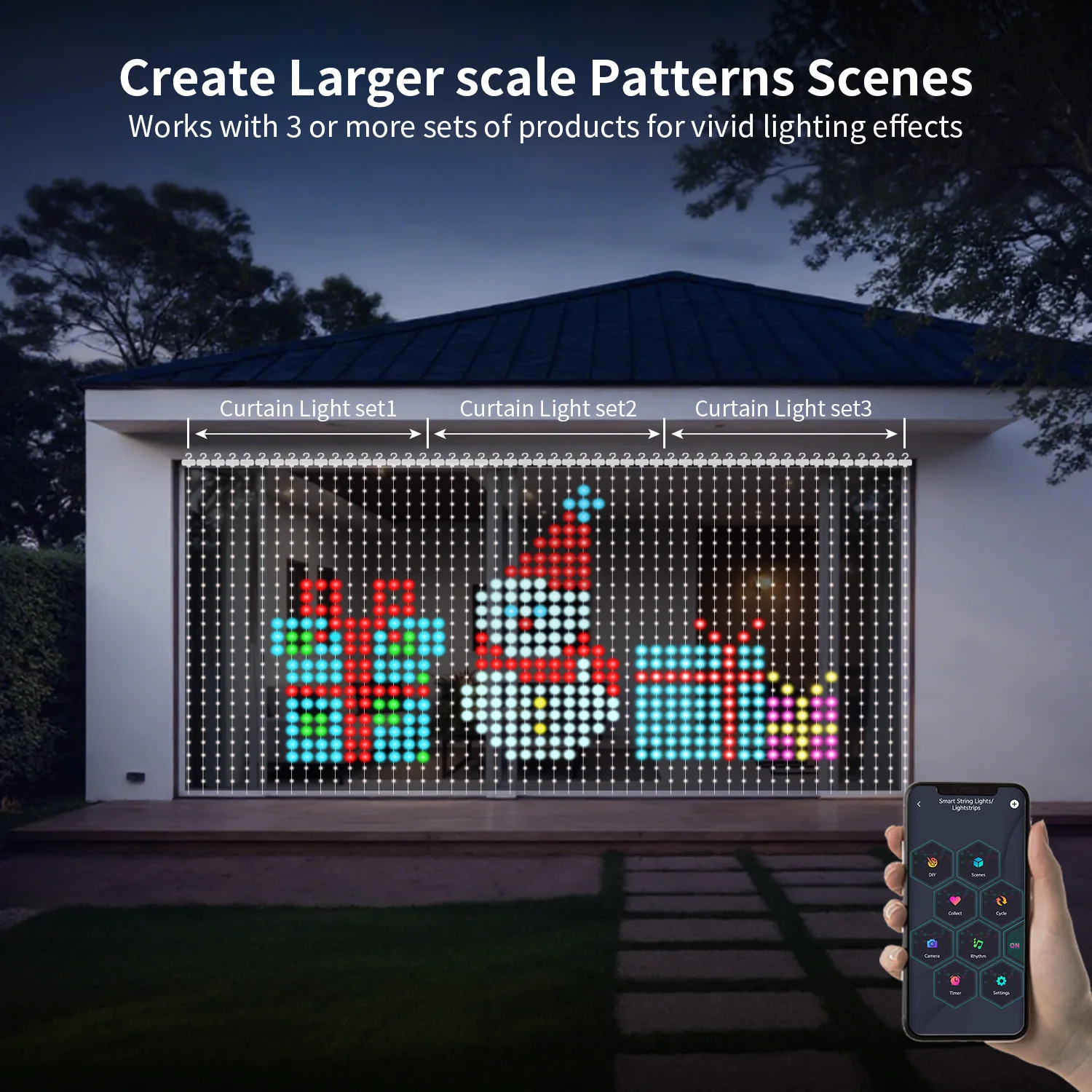 

Светодиодный светильник с умным управлением через приложение - стильный дизайн для домашнего декора