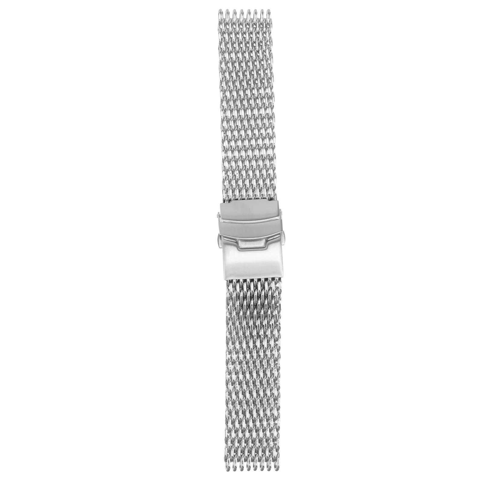 

Shark Mesh Stainless Steel Metal Watchband Black Folding Clasp Stylish Business Sports Daily Watch Strap Metal Watchband