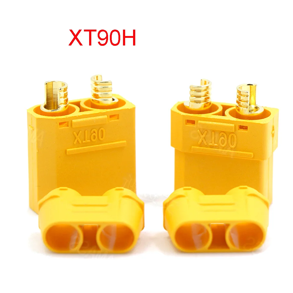 1 Pair XT90 XT90H Sheathed Plug Connector Gold Plated Model Airplane Male and Female for RC Model Battery ESC