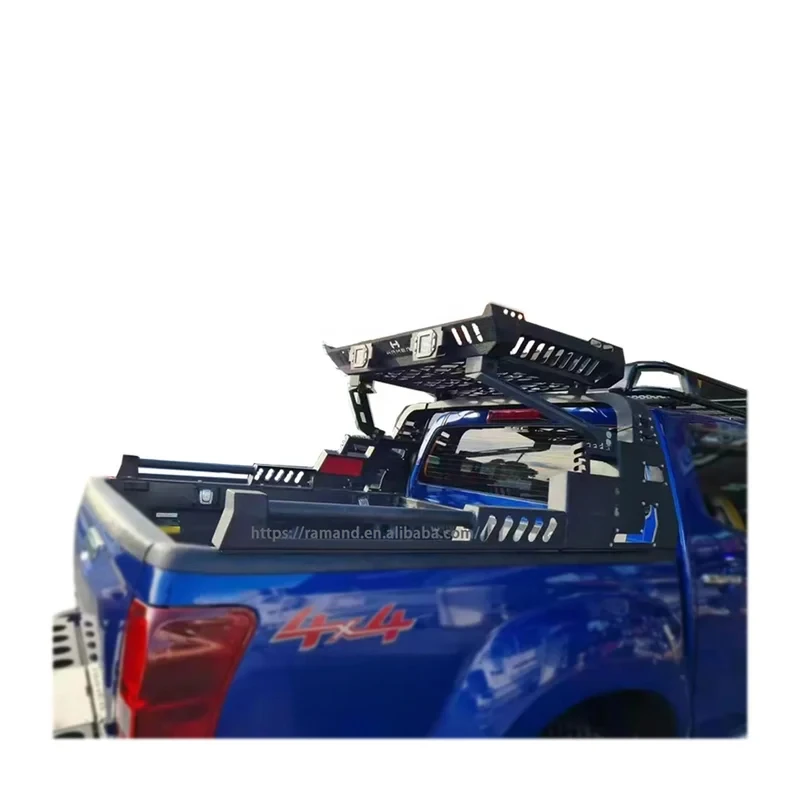 

Ramand 4X4 Sport Pick Up Roll Bar With Roof Rack For Ranger F150 Tacoma Hilux Tundra Black Steel Carton Box With Foam