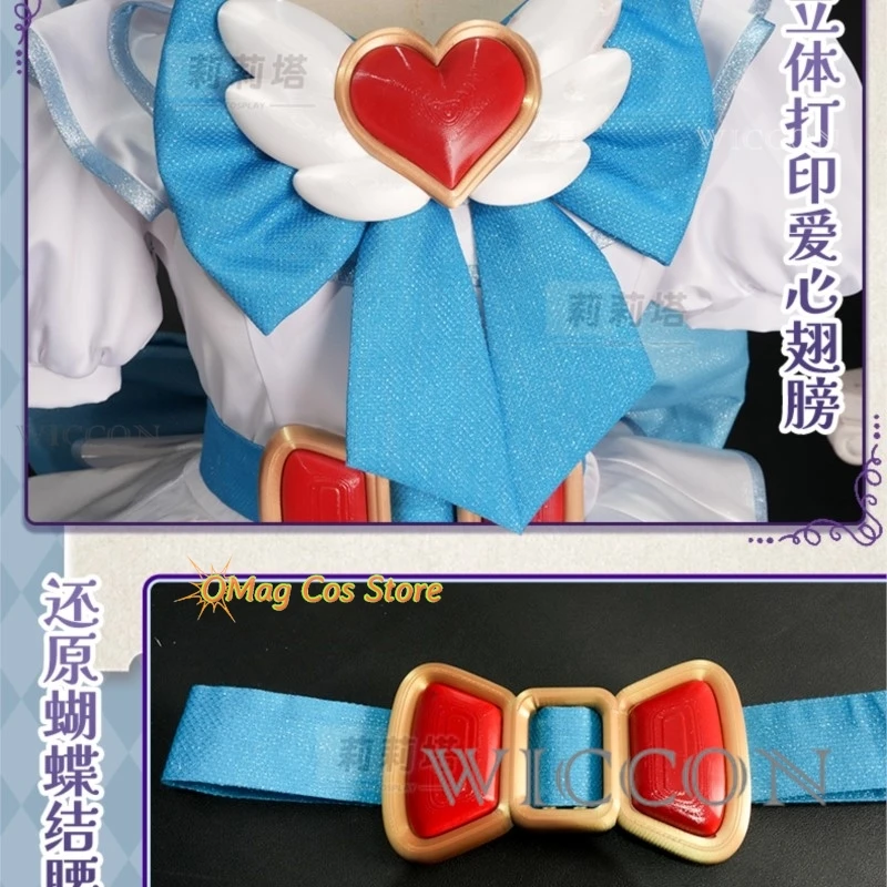 

Anime Cosplay Women APripara Shirakara Silky Heart Fluorescent Outfit Cosplay Idol Costume Anime Outfit High Quality Lolita Kawa