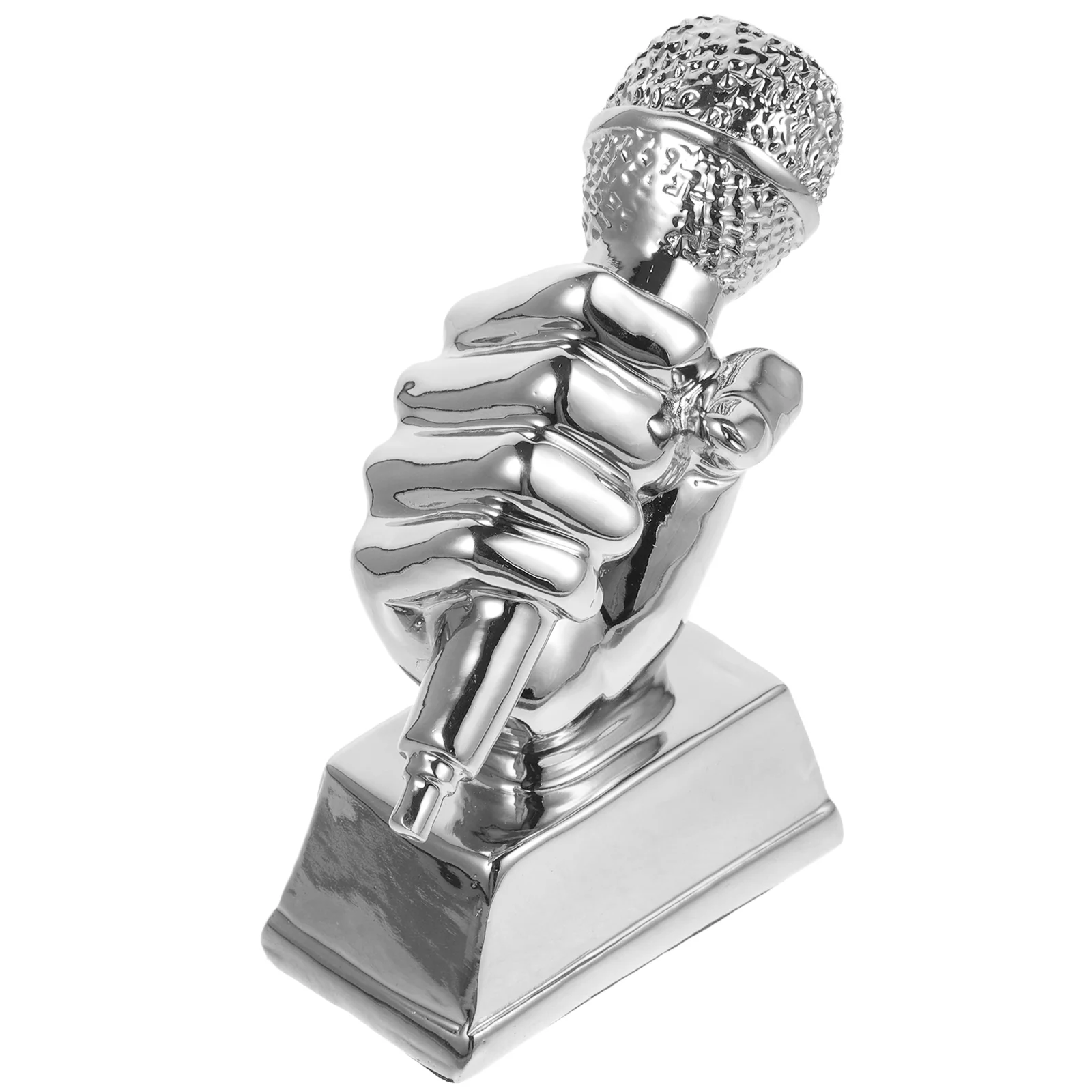 Microphone Trophy Kids Honor Contest Resin Metal Hand Funny Synthetic Competition