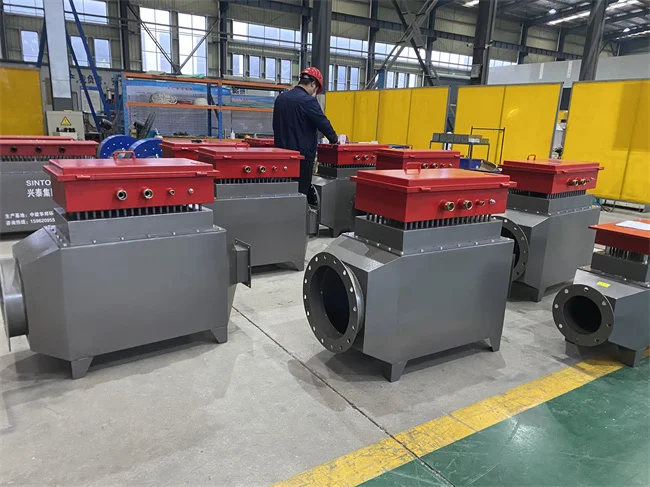 Calentador de aire eléctrico controlado por WiFi I para ganado Barnsntelligent 48kw Sistema de calefacción agrícola -