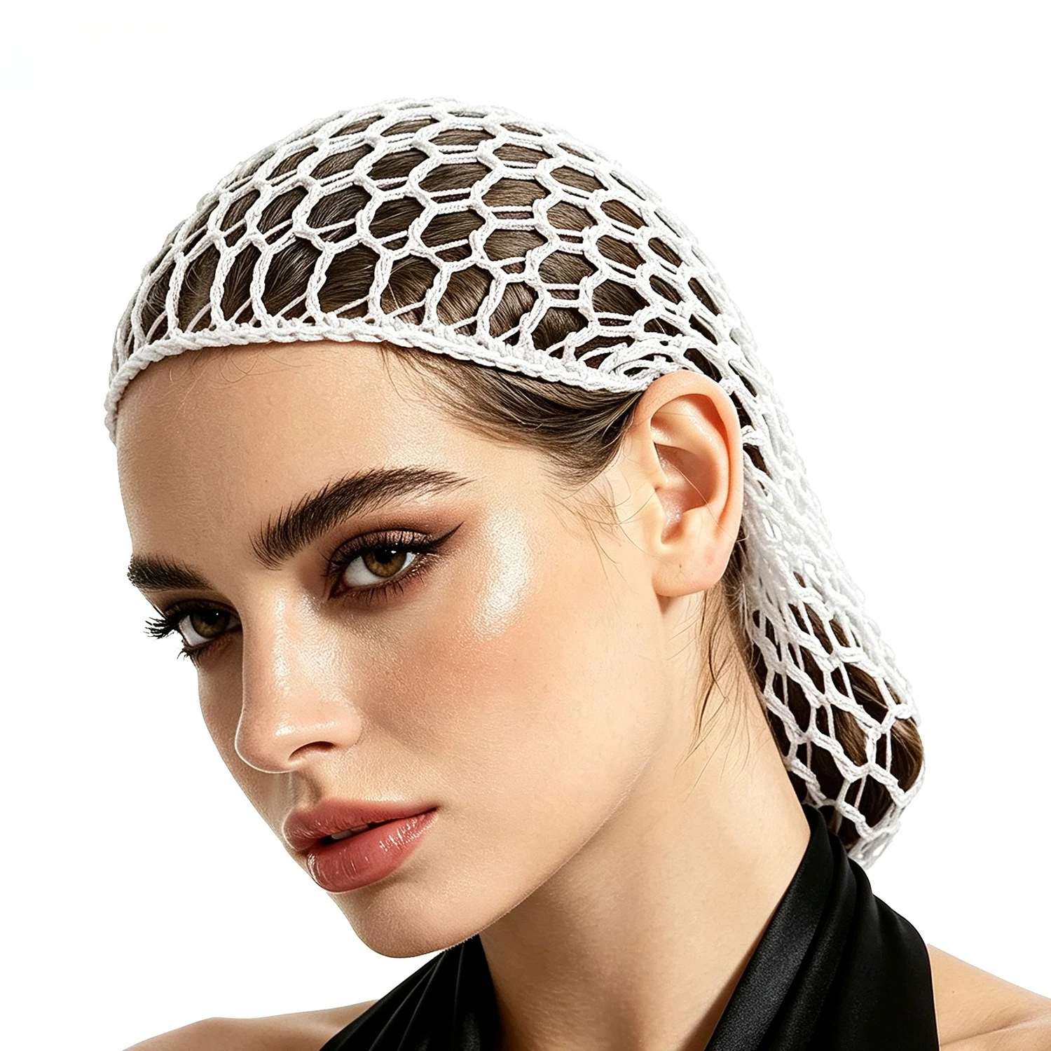 Large hairnet, high elastic and breathable, smooth and skin-friendly, ponytail all-inclusive, bundle hairnet, multi-color.
