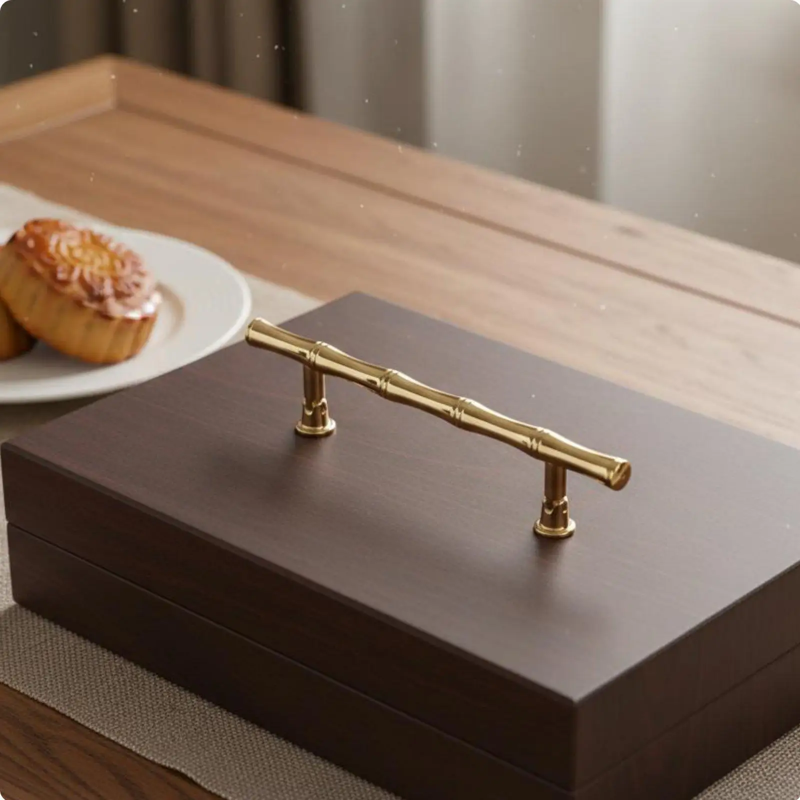 Luggage Handle Elegant Bamboo Style Drawer Pull Cabinet Hardware Golden Finish for Kitchen Cupboards
