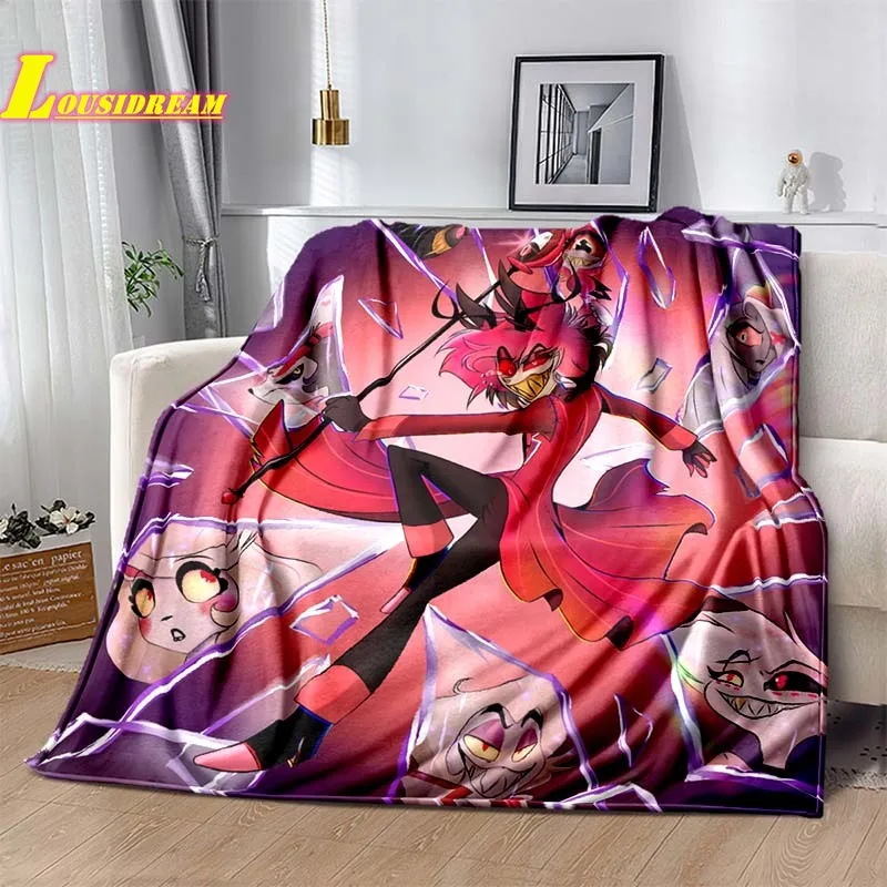 Hell Inn hazbin hoel blanket fashionable and beautiful flannel blanket living room bedroom bed sheet quilt cover birthday gift