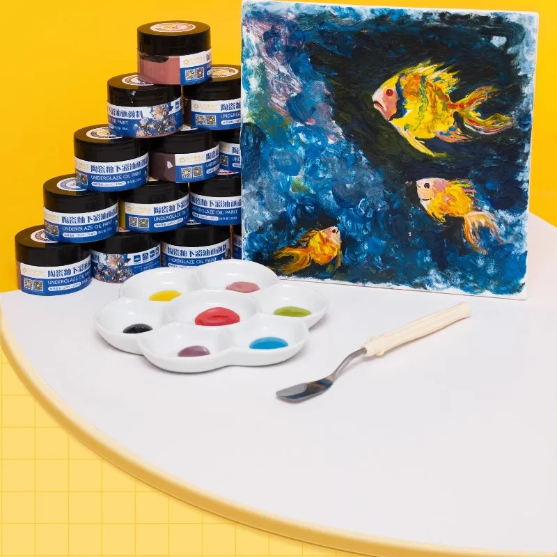 30ml Pottery Underglaze Color Oil Paint Waterproof and Fadeless Artist-level Art Coloring Acrylic Oil Paint