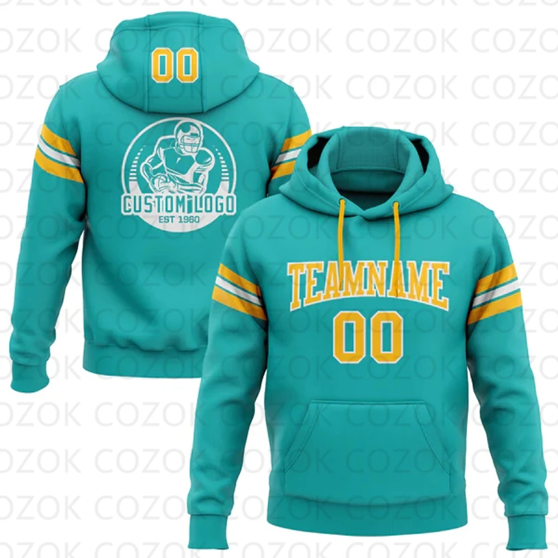 

Customized Hoodie Cyan Jersey 3D Printed Unisex Pullovers Hoodie Casual Sweatshirts