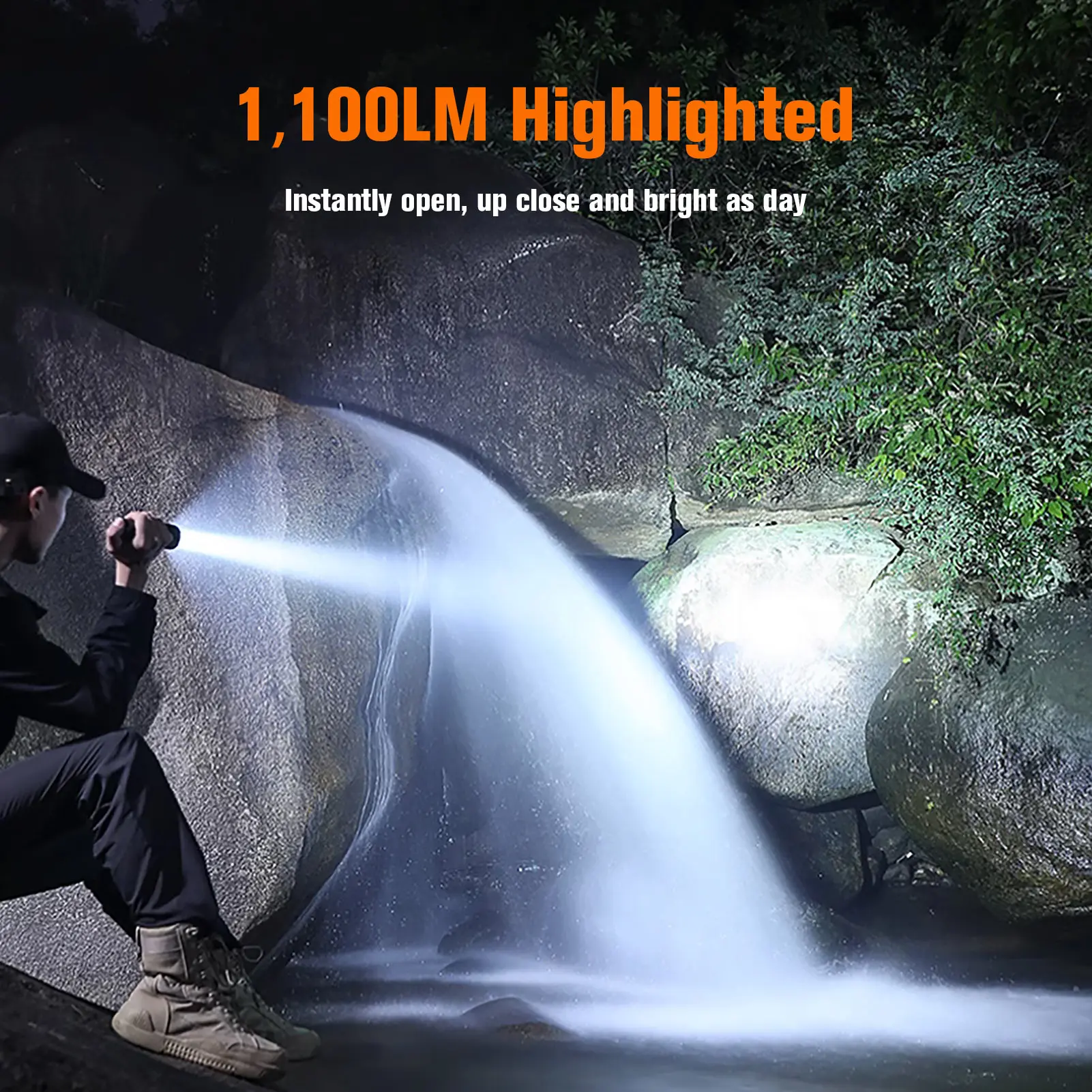 SUPERFIRE MI80-S High power led flashlight Super Bright 1100LM EDC Torch Portable flash lights Fishing Camping Outdoor Lantern