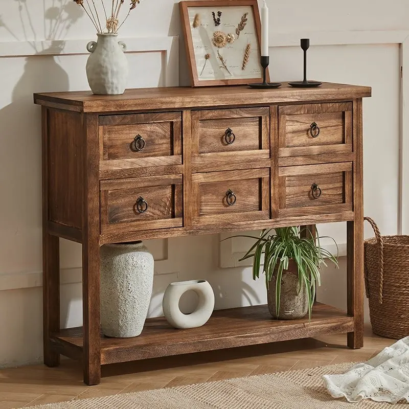 Solid wood chest, entrance cabinet, living room storage cabinet