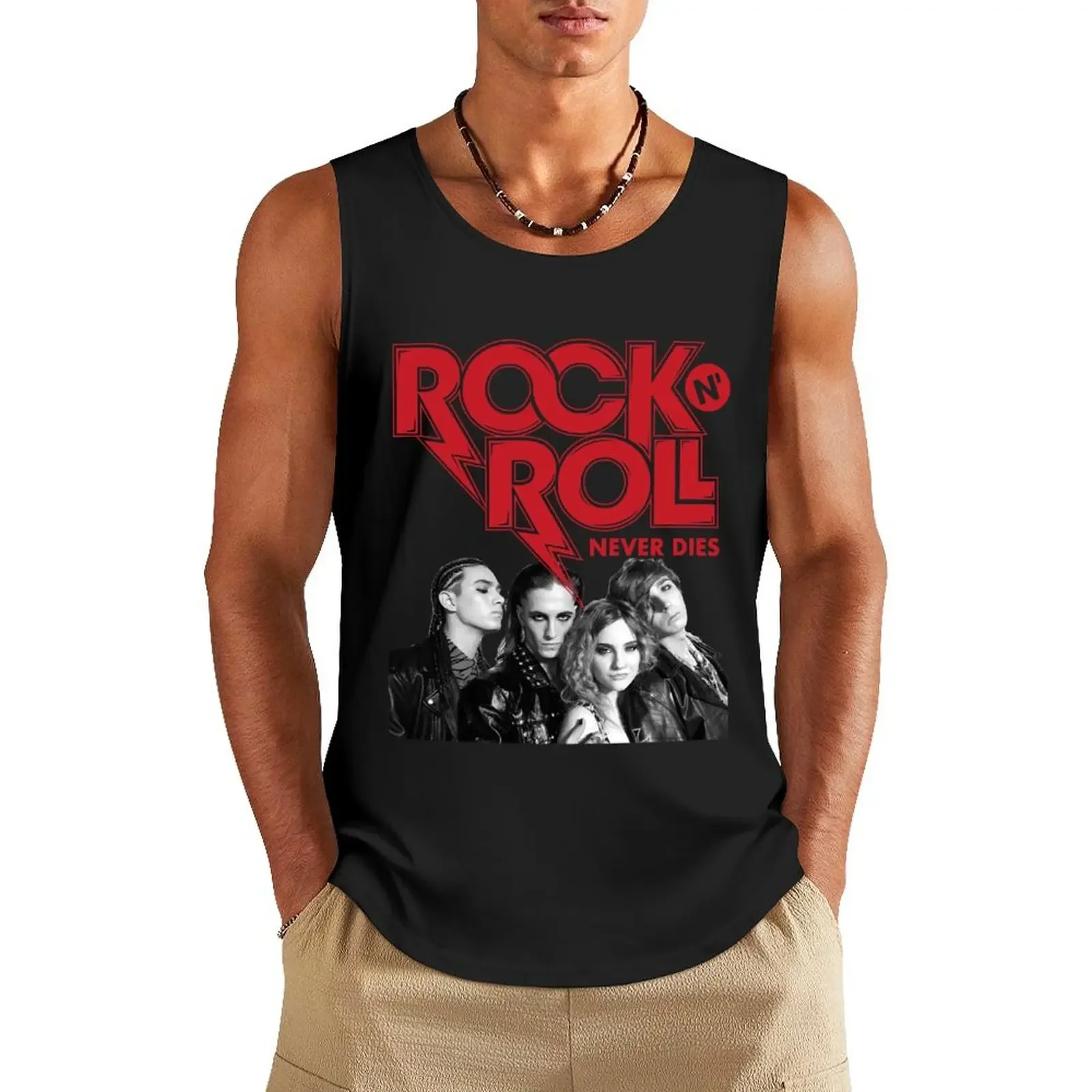 

Maneskin rock n roll quote mneskin original Tank Top Sports shirt man t shirt gym Muscle fit