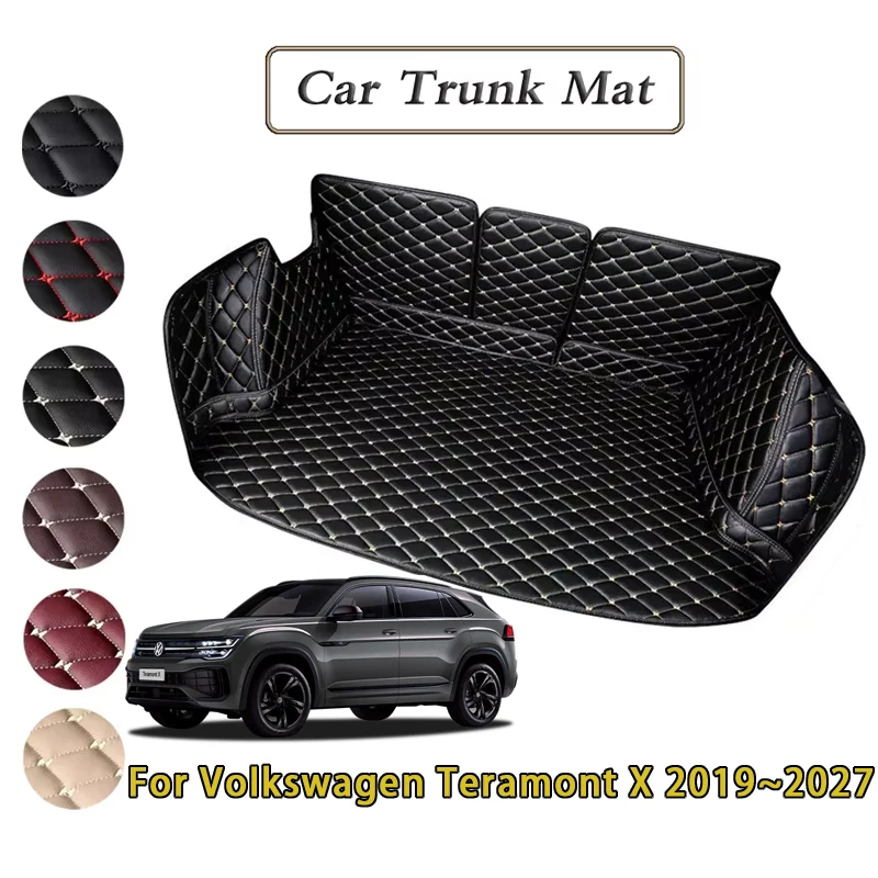 

Car Trunk Mats For Volkswagen VW Teramont X 2019~2027 Fully Trunk Mat Rear Cargo Tray Auto Accessories 2022 2023 2024 2025 2026