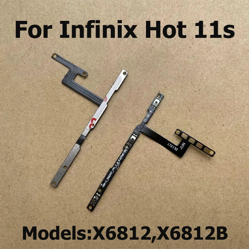 For Infinix Hot 11 11s Play Power Switch On Off Volume Key Button Flex Cable Replacement Parts X662 X689F X6812