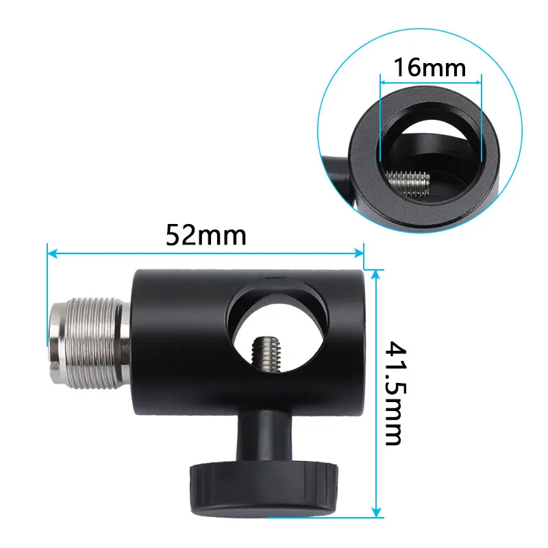 Adattatore per vite per microfono con connettore per palo luminoso CAMVATE con 1/4 "-20 femmina a 5/8"-27 maschio per asta luminosa/staffa per microfono