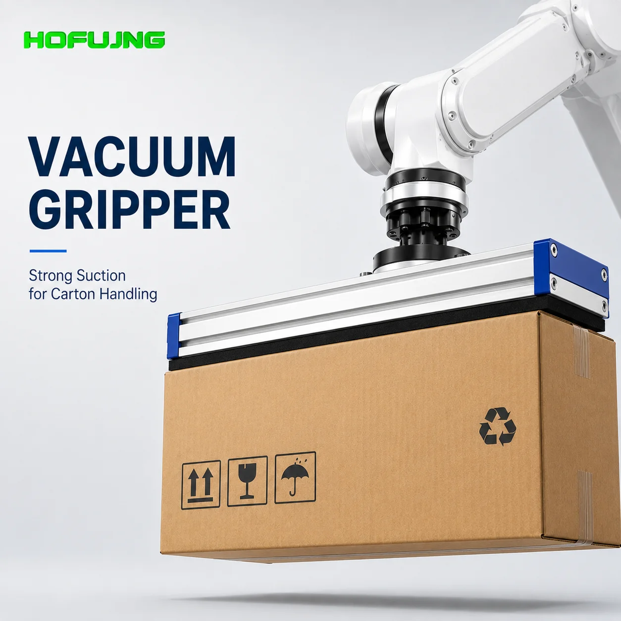 Industrial Robotic Arm Palletizing Sponge Rectangle Integrated Vacuum Suction Cup
