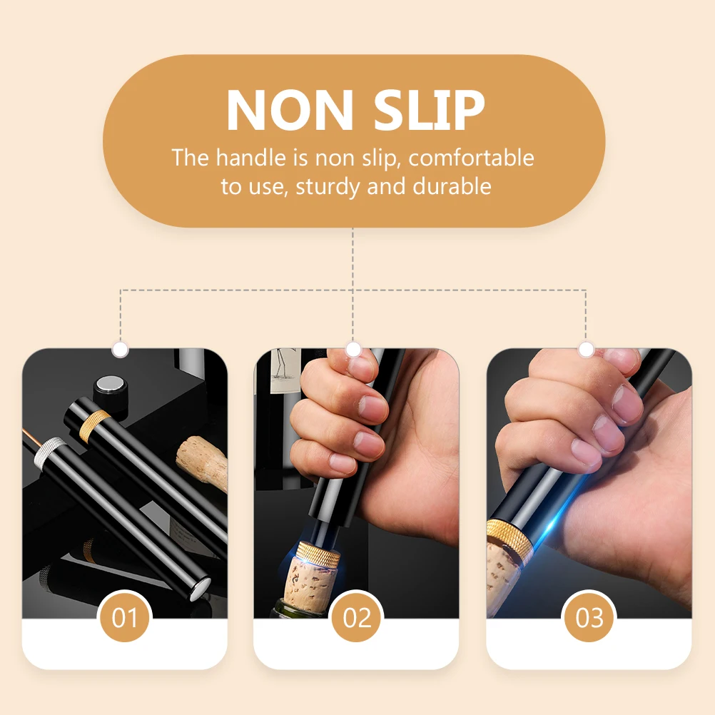 

1Pc Durable Practical Air Pressure Bottle Opener Red Wine Cork Extractor Non Slip Handle Wine Lid Remover Professional Opener