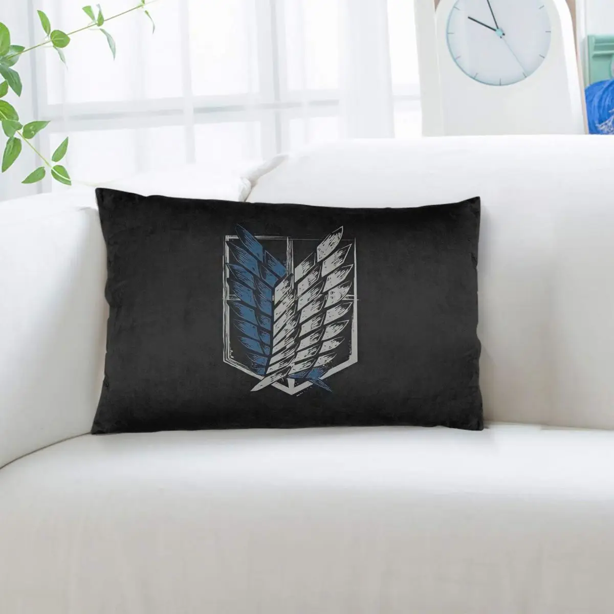 Shingeki No Kyojin Attack On Titan Wings Rectangle Pillowcase Cushion Cover Decorative Bedroom Bed Home Comfort Throw Pillow