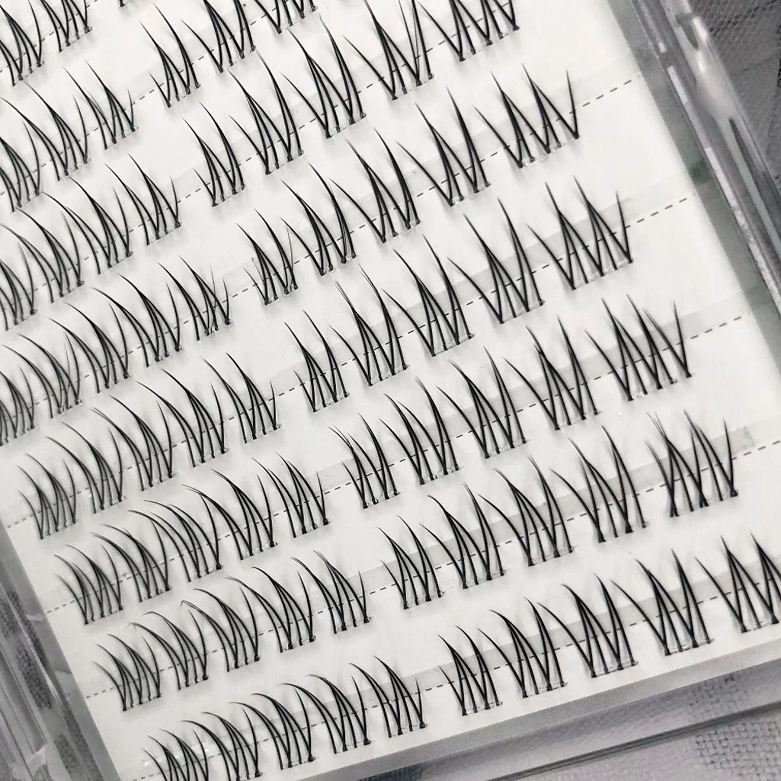 Cluster di ciglia finte coreane naturali senza colla 6/10/20 file Curling Girl Group Estensione delle ciglia Trucco quotidiano perfetto per gli occhi