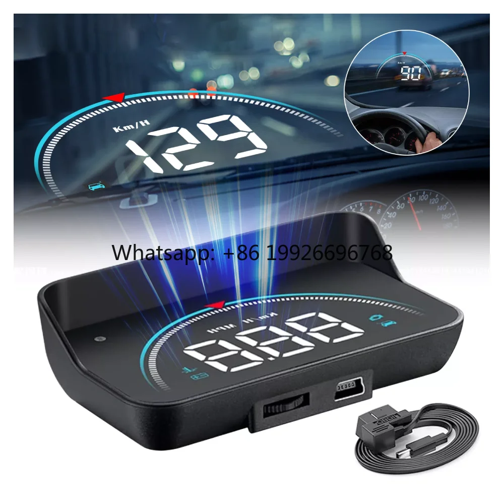 

Car 2 HUD Head up Display M8 Digital Speedometer MPH KMH Compass Overspeed Alarm Auto Accessories