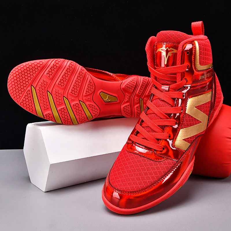 

Classic Brand Men Wrestling Boots Green Red Boxing Shoes Man Luxury Brand Fighting Shoes for Mens Wrestling Shoes