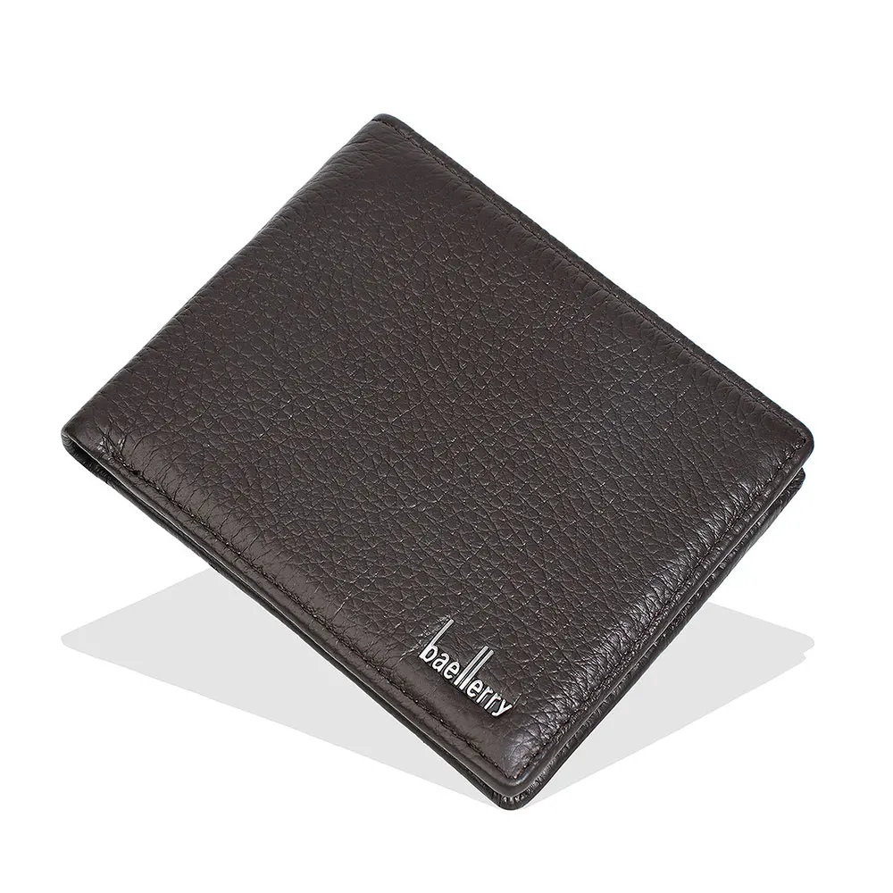 Neue Herren-Geldbörse aus echtem Leder mit Reißverschluss, Münzfach, Kartenhalter und Fotoslot, kleine männliche Clutch-Geldbörsen für den täglichen Gebrauch