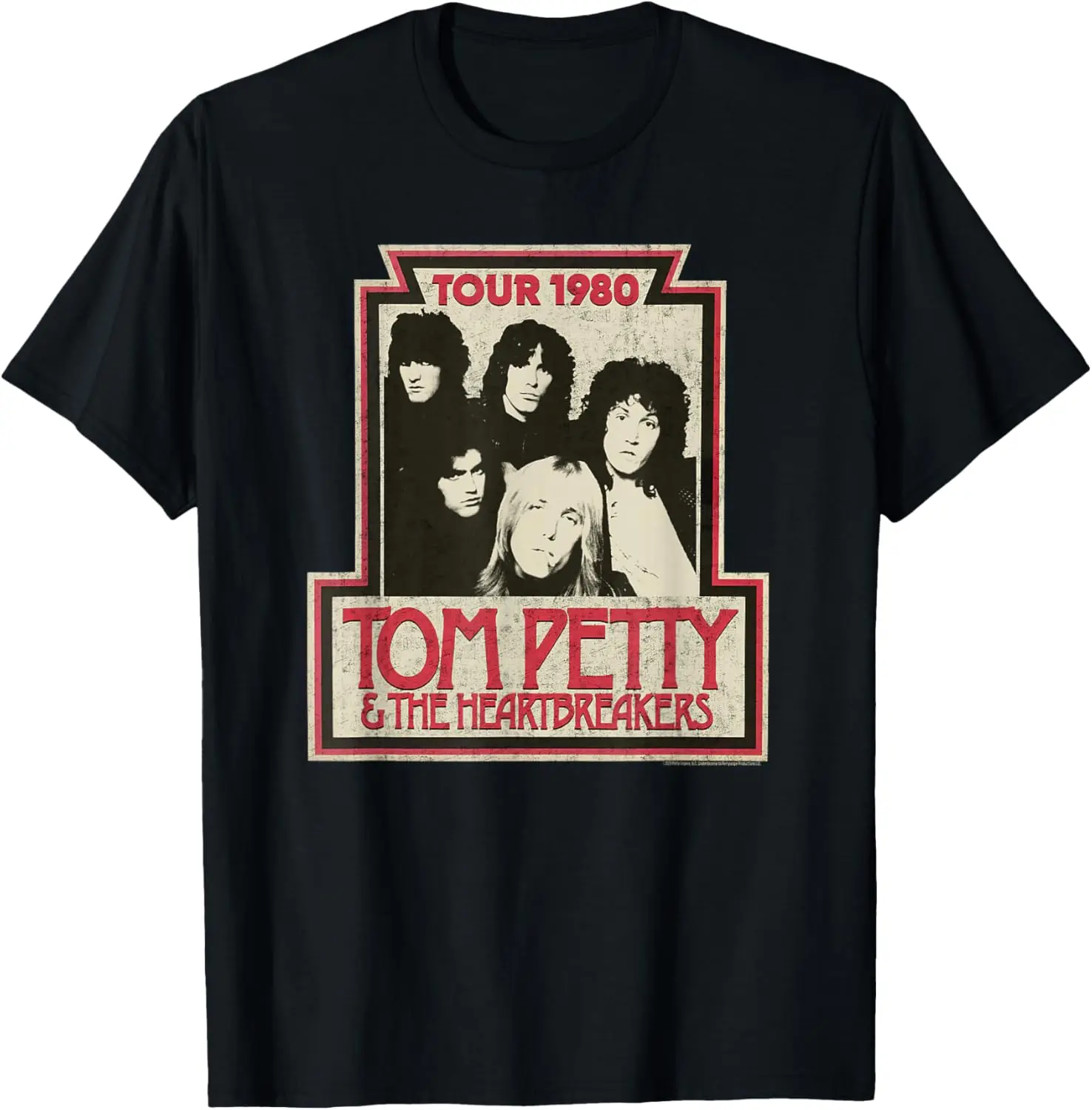 And The Heartbreakers 1980 Tour Poster T-Shirt 100% Cotton Trendy Y2K Short-Sleeve Tee – Soft, Quick-Drying, & Moisture-Wicking;