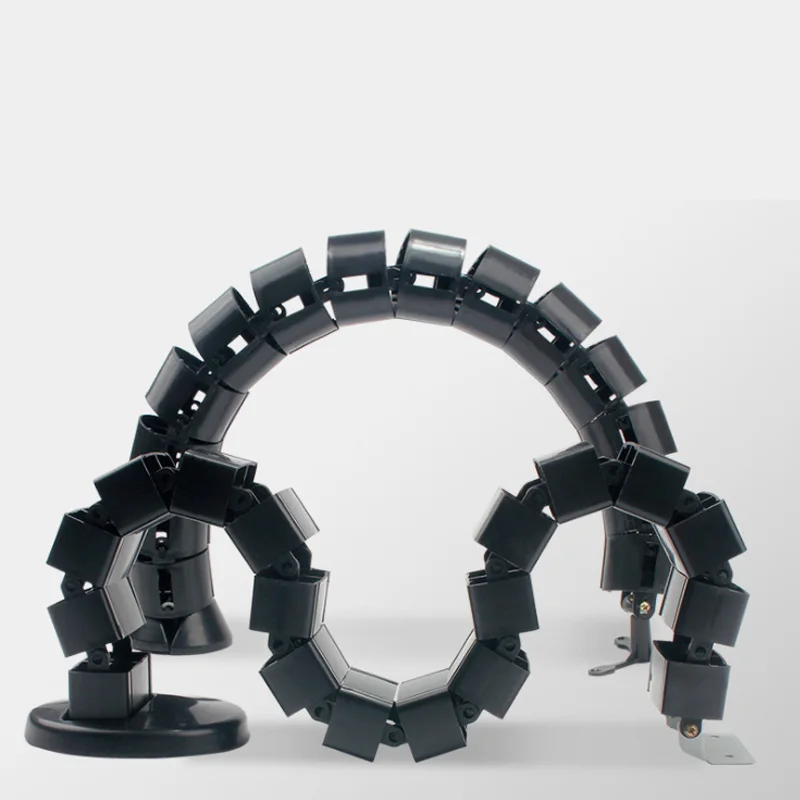 Thickened ABS Plastic Computer Desk Bottom Serpentine Threading Pipe for Conference Room Hidden Wire Routing Groove Cable Manage