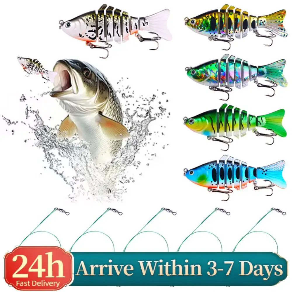 

Набор из 5 тонущих воблеров для рыбалки, многосоставные искусственные приманки для щуки и карпа, рыболовные снасти