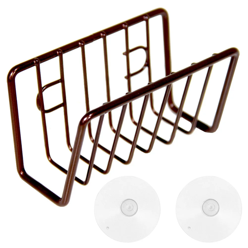 

Sink Draining Rack Sponge Holder Kitchen Organizer Suction Cup Stainless Steel Storage Basket For Scrub Brush