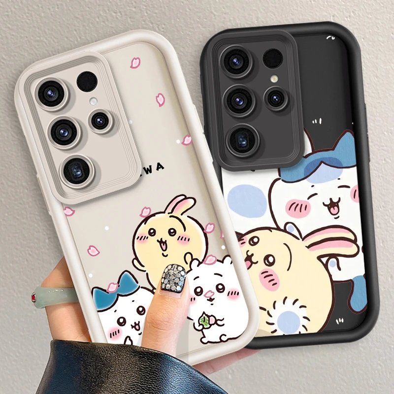 Usagi Chiikawa Hachiware Cute For Samsung Note 20 S24 S23 S22 S21 S20 Ultra Plus FE A25 A23 A22 A15 A31 5G Eye Ladder Funda