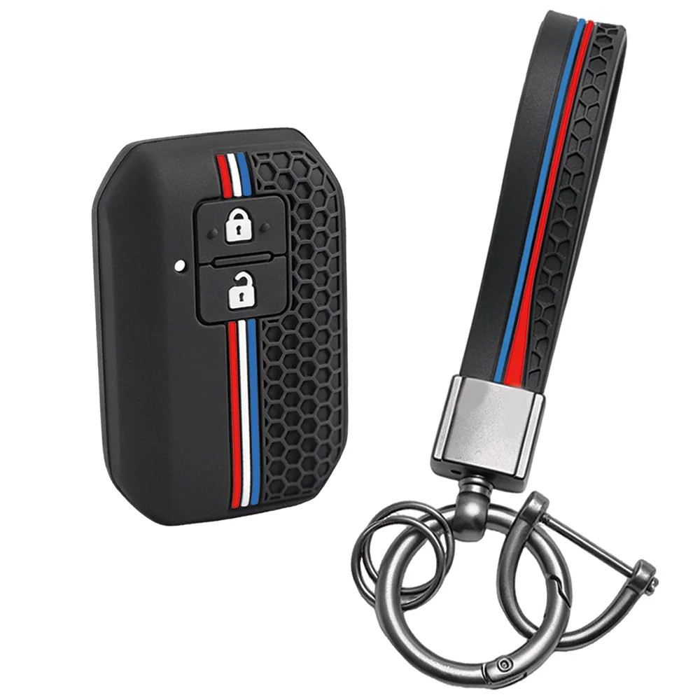 For Suzuki Swift Baleno Ignis Vitara SX4 Silicone Remote Shell With Wrist Strap And Key Ring - view 3