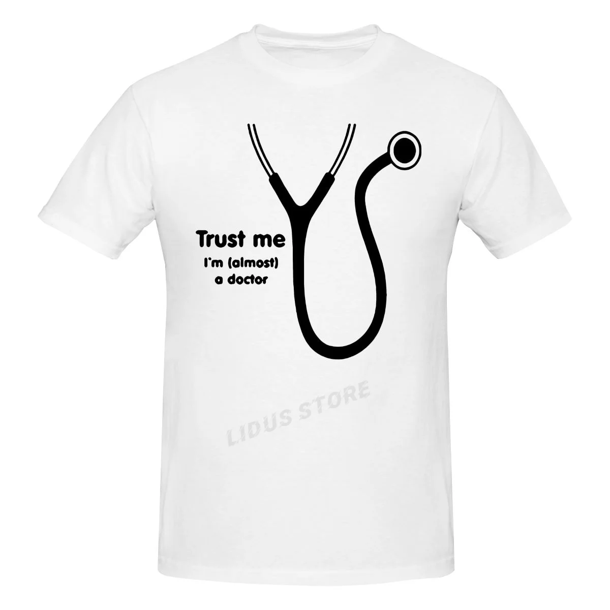 2023 Summer Trust Me I\'m Almost A Doctor Funny Print T Shirt Men Short Sleeve Cotton O-Neck T-Shirts Tees