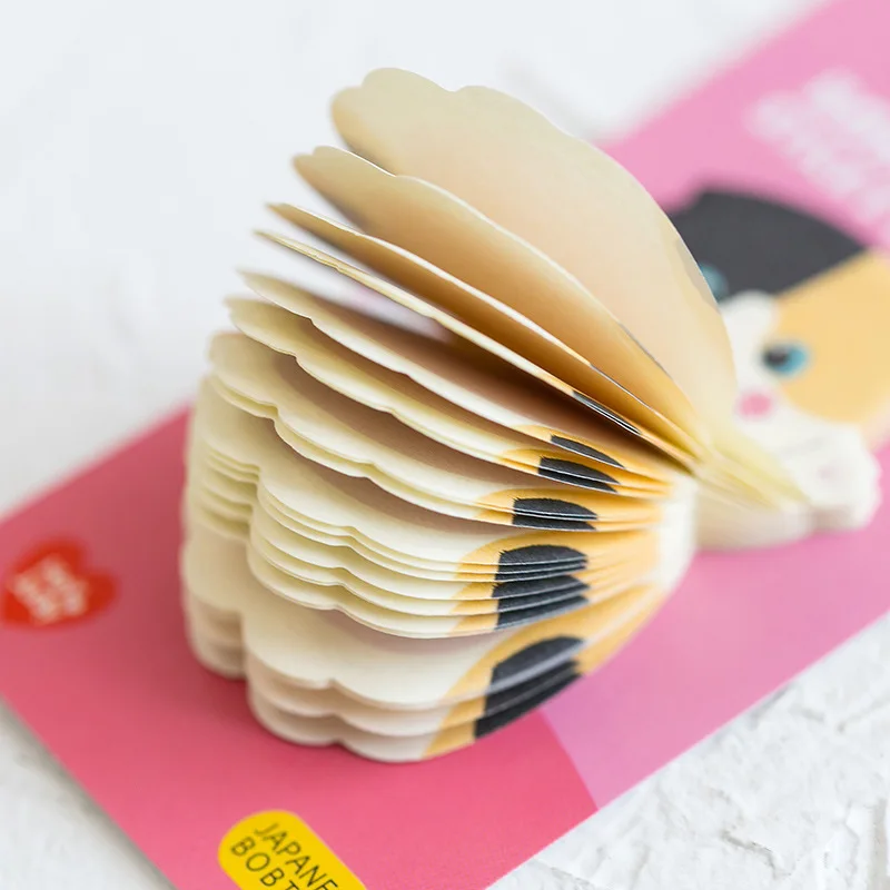 5 Pcs Cute Cat DIY Animal Series Paper Memo Pad Sticker Post Notes sticky tabs School Office Supplies Creative Stationery Gift