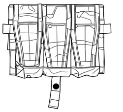 Portacargador táctico MOLLE para M4 con solapa desmontable AVS JPC2.0