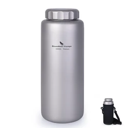 Titanium Sports Water Bottle 1050ml Outdoor Camping Hiking Tableware Kettle Cycling Tea Coffee Canteen Leak-Proof Drinkware