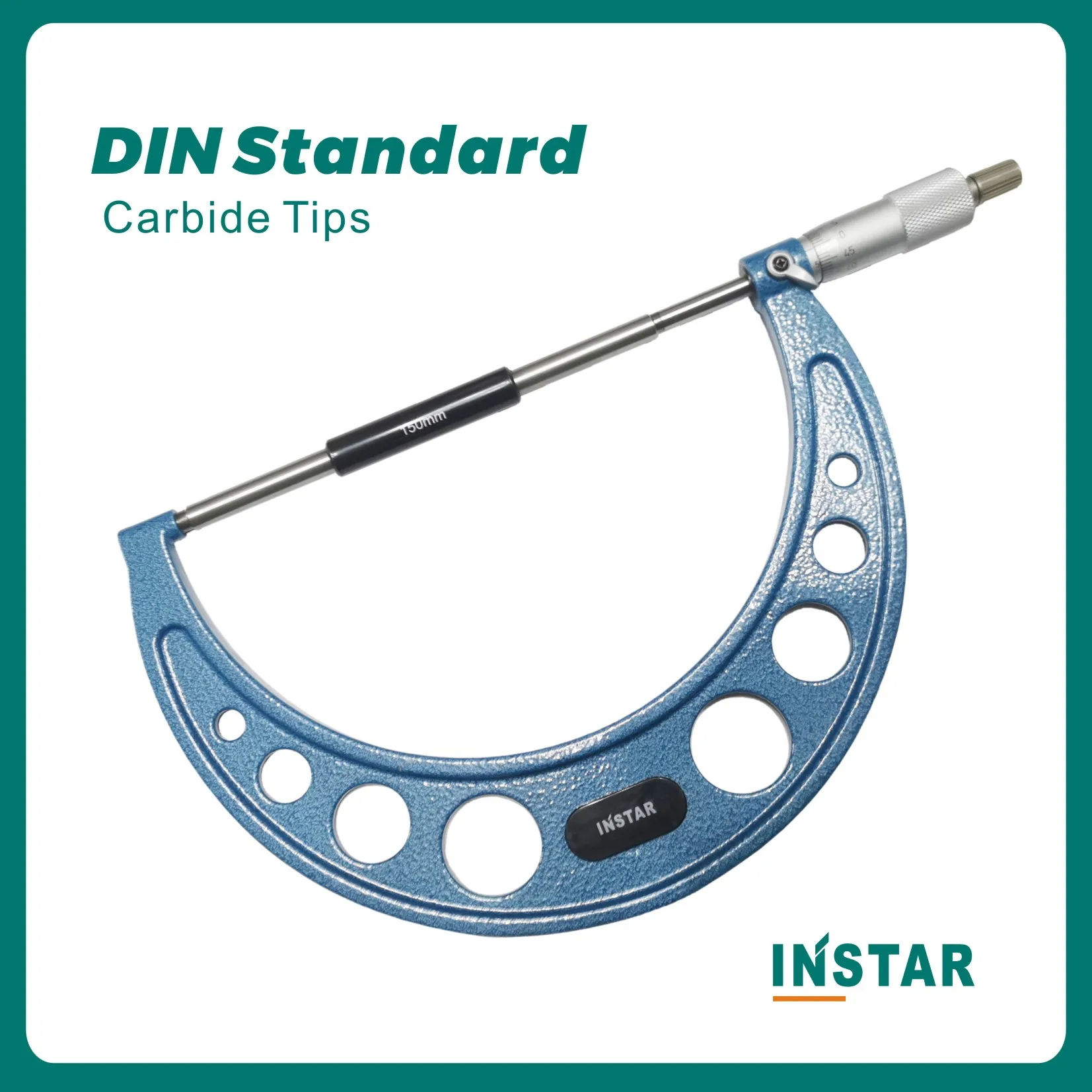 INSTAR Outside Micrometer 150-175mm x 0.01mm Industrial Quality DIN Grade Spherometer