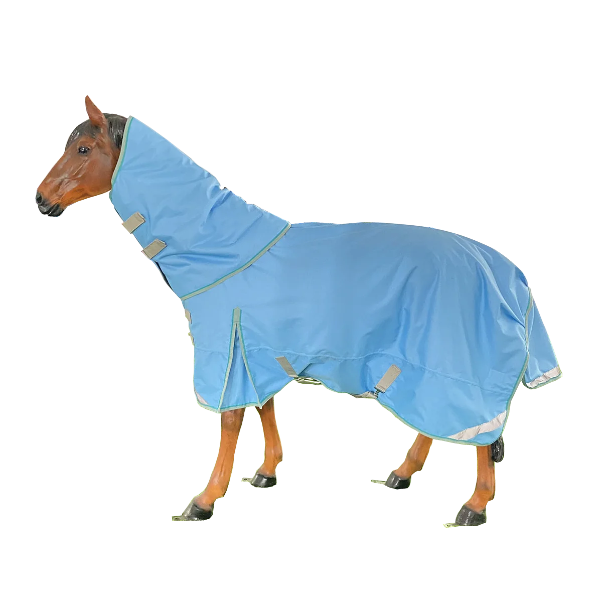 Original factory ripstop cotton 600d/1200d rain sheet waterproof light weight sky blue 200g horse combo rug