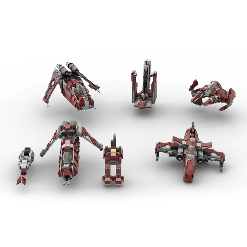 677 PCS Star Fighting T6 Alternatives Bundle 34 alternatives from set 75362 MOC Customize Modular DIY Boys Toy Christmas Gift