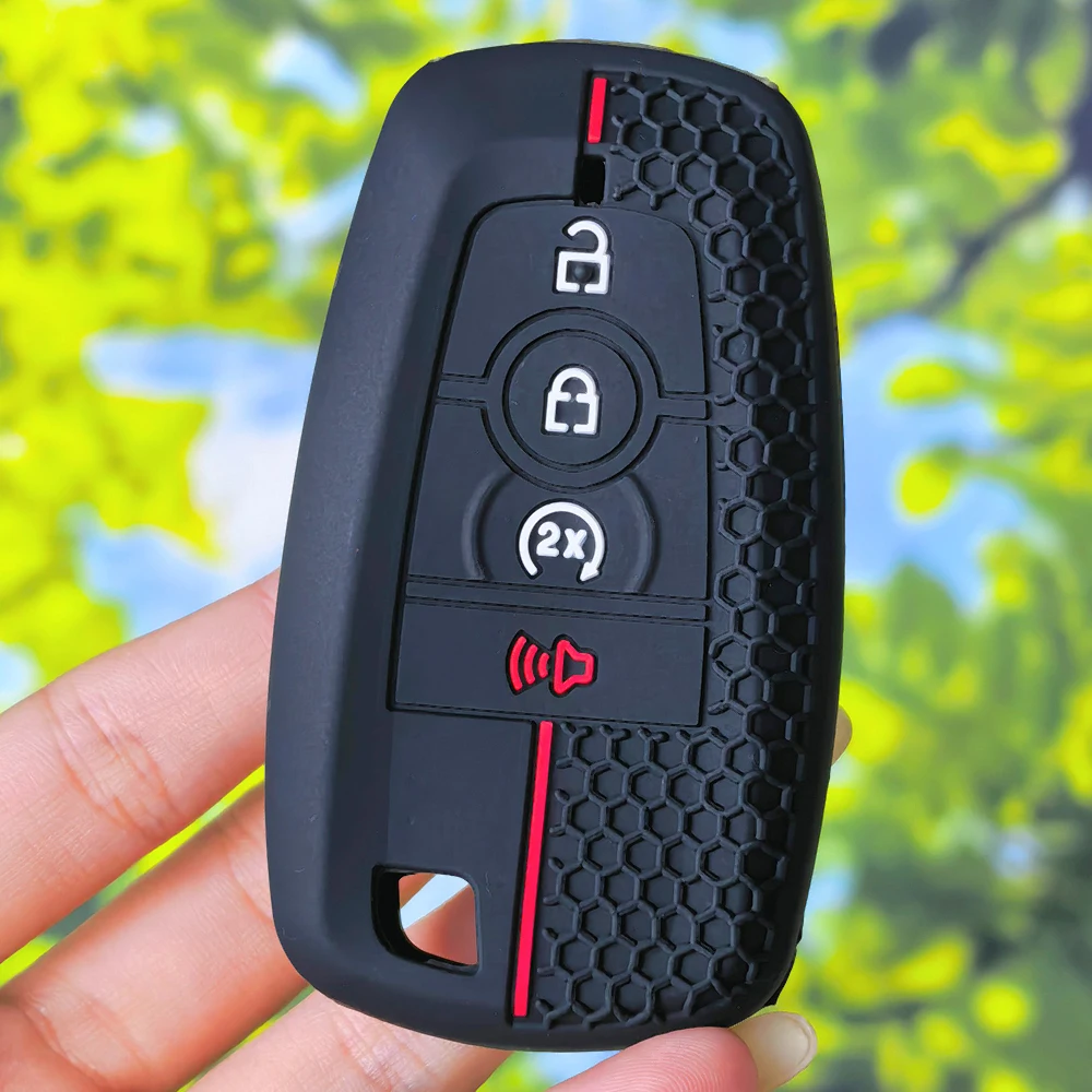 Smart Key Cover, Honeycomb Texture for Ford Fusion Mustang Kuga Ecosport Explorer F150 F250 F350 F450 F550 Raptor