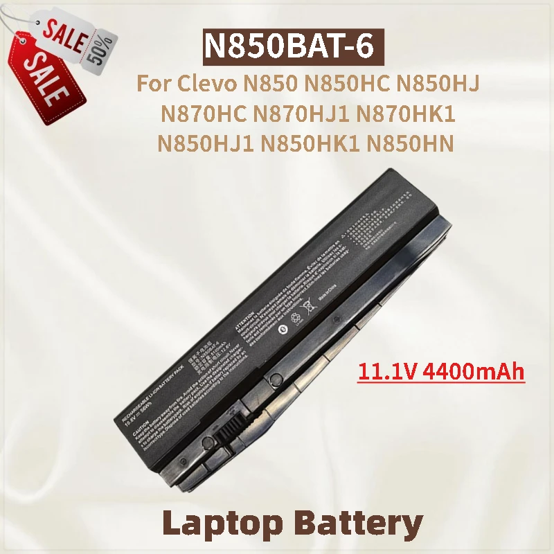

Высококачественный аккумулятор для ноутбука 11,1 В 4400 мАч N850BAT-6 для Clevo N850 N850HC N850HJ1 N850HK1 N850HN N850HJ N870HC N870HJ1 N870HK1